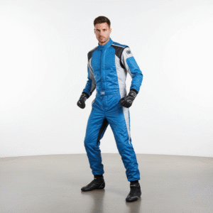 Yildirim GP-1 Apex Performance Racing Suit – Electric Blue & Silver Edition
