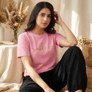 Semi pink smile tee