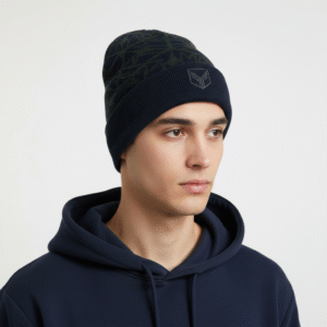 Navy knitted beanie