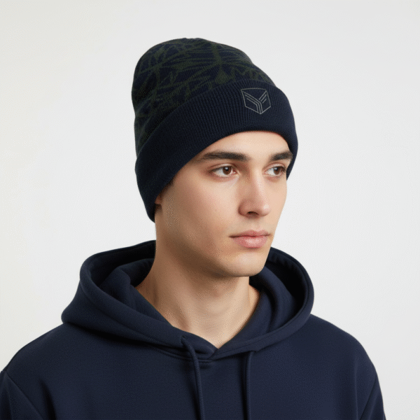 Navy knitted beanie