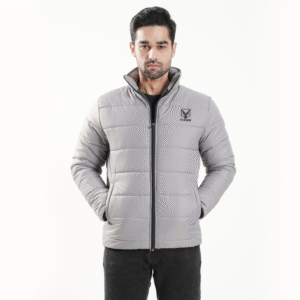Silver Grey Puffer Jacket